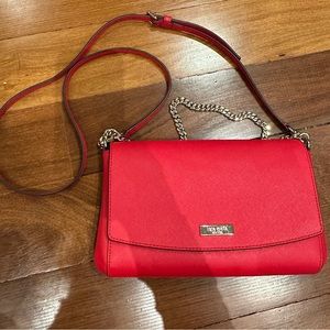 Like New Bright Red Kate Spade Crossbody / Shoulder Bag with Convertible Straps